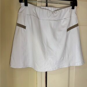 POSHDIVAH white tan SKORT ski skirt‎ size large